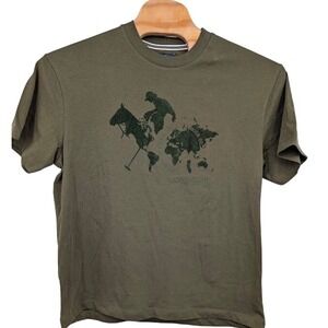 La Martina Buenos Aires Graphic T Shirt‎ Men's Large Olive Green Relaxed Fit